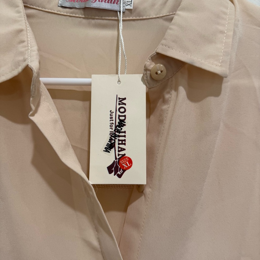 Moda Cream Button Down Shirt - Picture 4 of 10